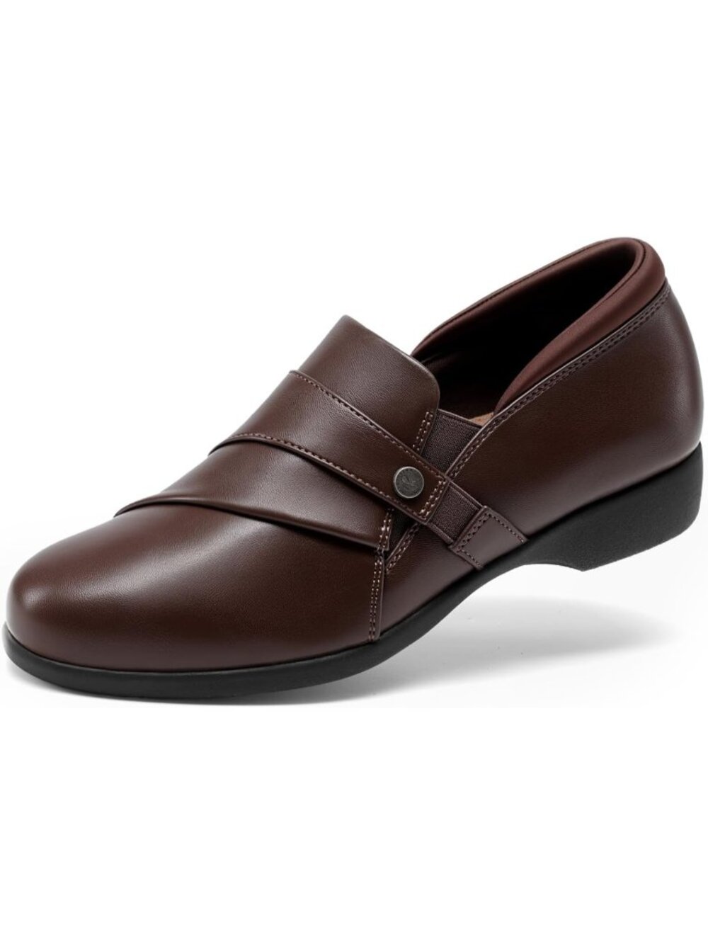Dream Pairs Women's All Brown Comfortable Arch Support Casual Dressy Loafers